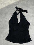 lace top with neck strings (M)
