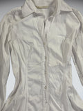 Chic White Fitted Business Shirt (XS)