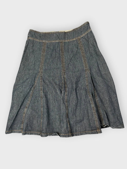 Flared Panel Denim Skirt (L)