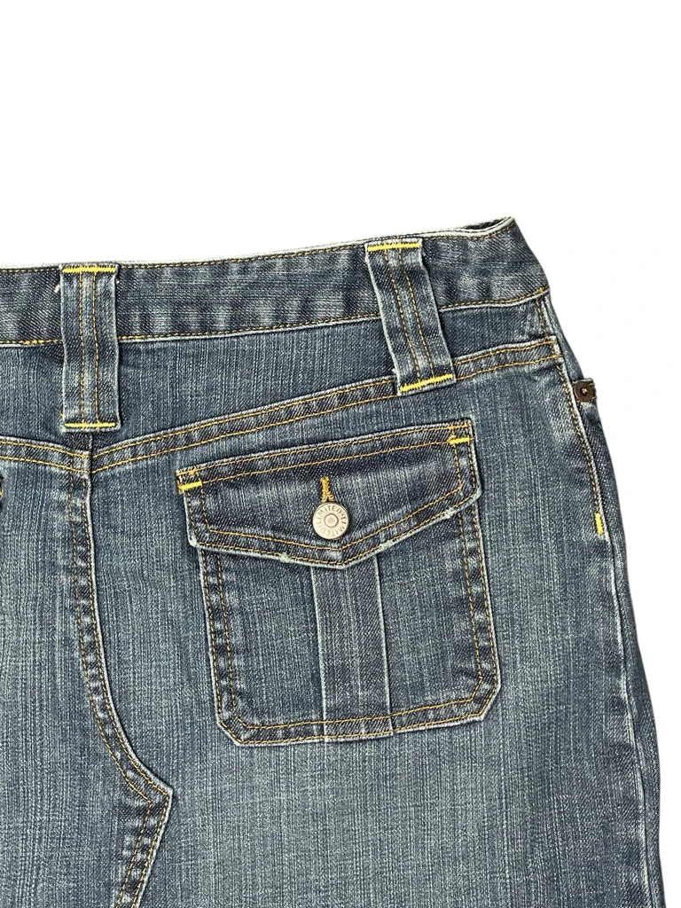 The Limited Blue Denim Skirt with Yellow Stitching (M)