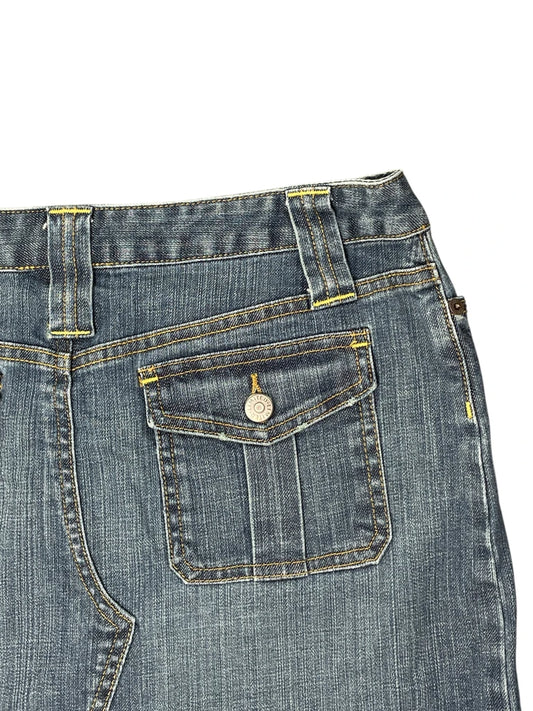 The Limited Blue Denim Skirt with Yellow Stitching (M)