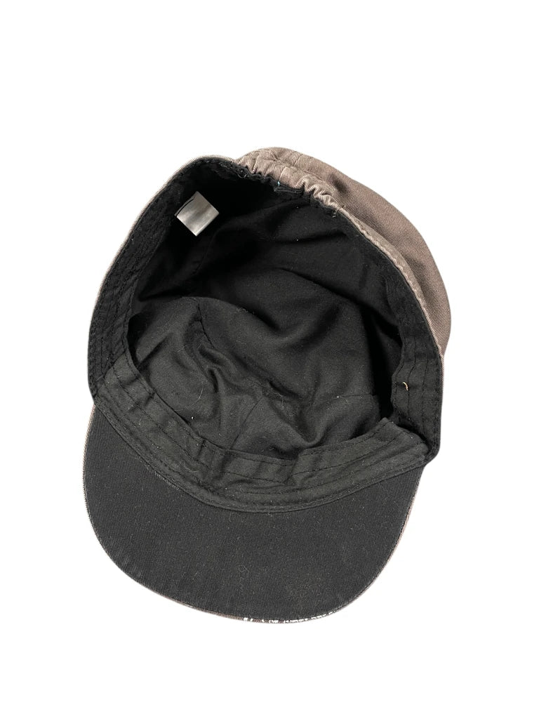 Brown Cross Print Military Cap (ONESIZE)