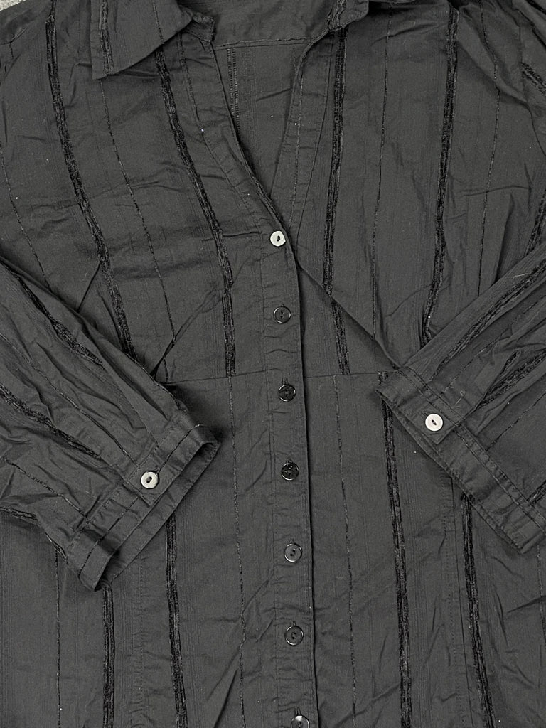 Optimum Black V-Cut Cotton Dress (L)