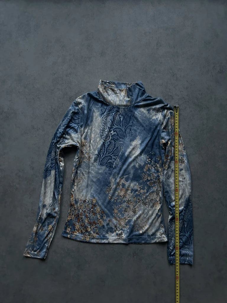 Blue y2k turtle neck