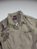 Authentic Distressed Utility Army Shirt (L)