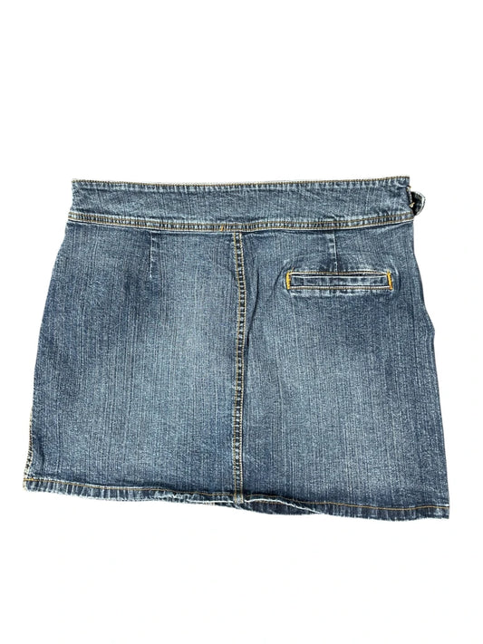 Vintage Denim Skirt with Belt Detail (L)