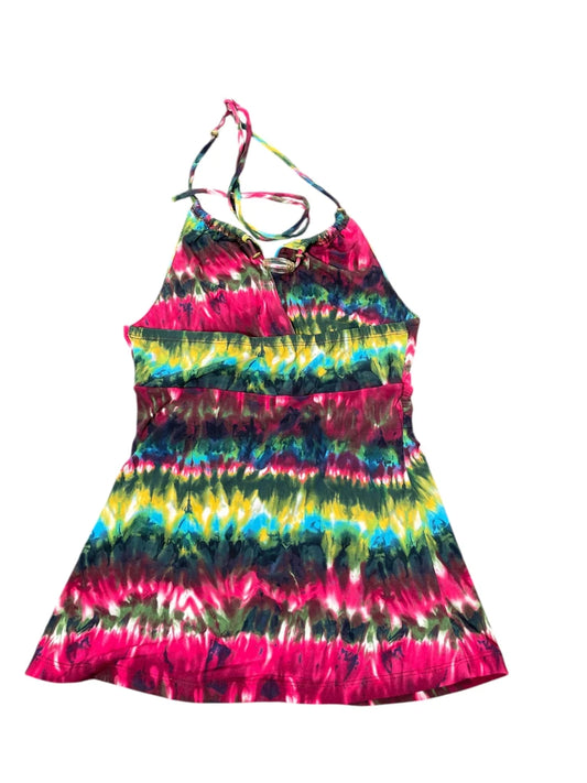Psychedelic Tie Dye Halter Top (S)