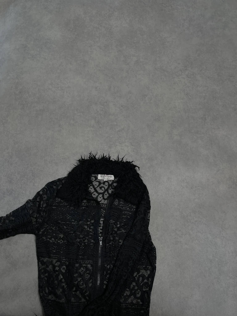 fur lace jacket