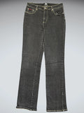 Black Straight-Leg Jeans with Minimalist Detailing (S)