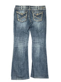 Light Wash Distressed Bootcut Jeans (XL)