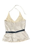 Champagne Satin Halter Top (S)