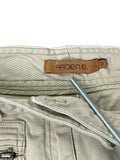 Beige Pleated Hem Skirt with Zip Pockets (S)
