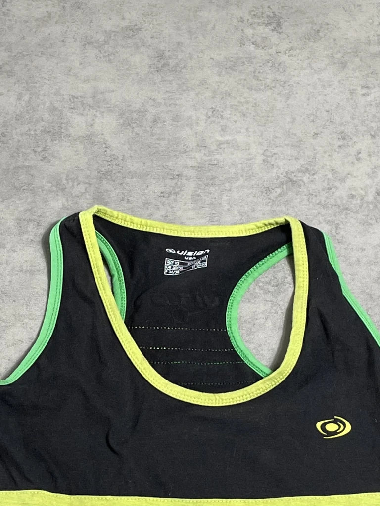 tank top with green striped (M)