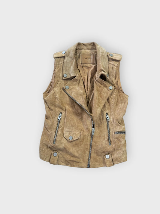 BlankNYC Brown Genuine Leather Vest Women (S)