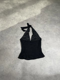 lace top with neck strings (M)