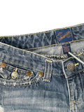 Aeropostale Distressed Blue Vintage Denim Skirt (S)