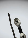 Western Style Black Concho Leather Belt (ONESIZE)