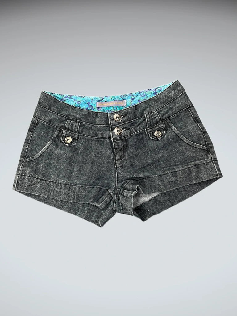 dark grey denim hotpants (S)