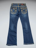 Dark Blue Bootcut Jeans with Signature Stitching (L)
