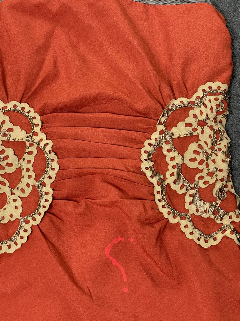 Lace Detail Two Tone Top (S)