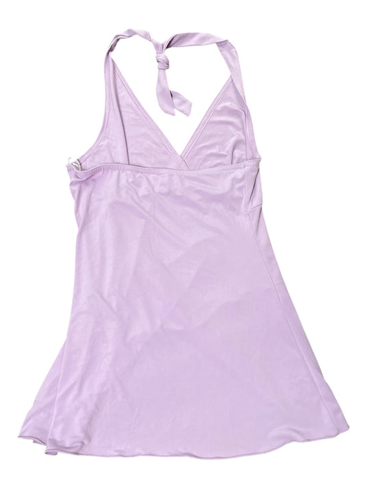 Lilac Satin Wrap Halter Top (S)
