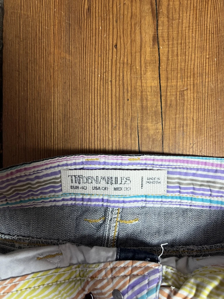 Blue Denim Skirt with Buttons