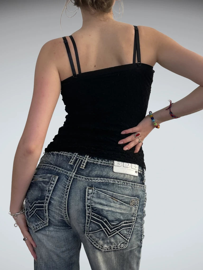 midnight lace – classic cami (L)