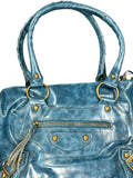 Trio Turquoise Structured Satchel Bag (ONESIZE)