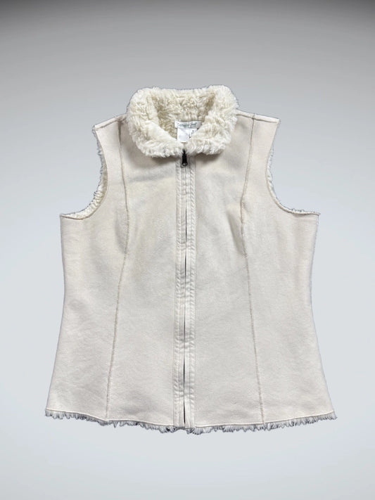 Goldwater Creek Beige Vintage Vest Women (M)