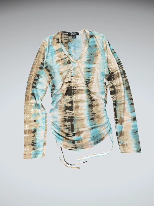 Karen Kane turquoise washed B-cut top (M)