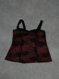 red lace top