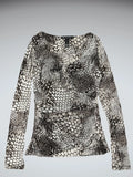 INC Snakeskin Print Vintage Top (S)