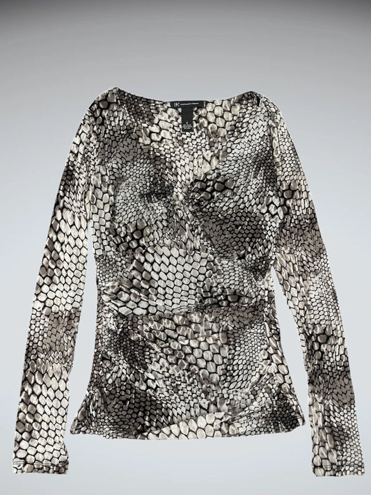 INC Snakeskin Print Vintage Top (S)