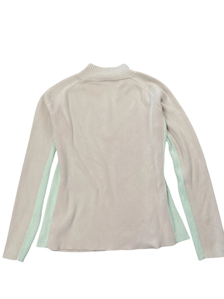 Pale Pink Half-Zip Ribbed Sweater (XL)