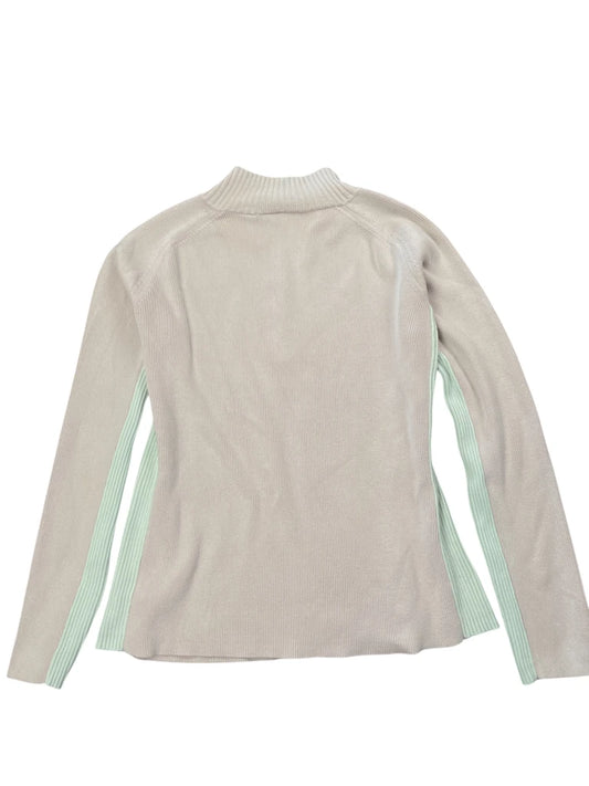 Pale Pink Half-Zip Ribbed Sweater (XL)