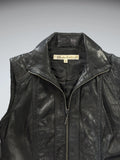 Kenneth Cole Black Genuine Leather Vest Women (XS)