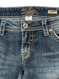 Light Wash Distressed Bootcut Jeans (XL)