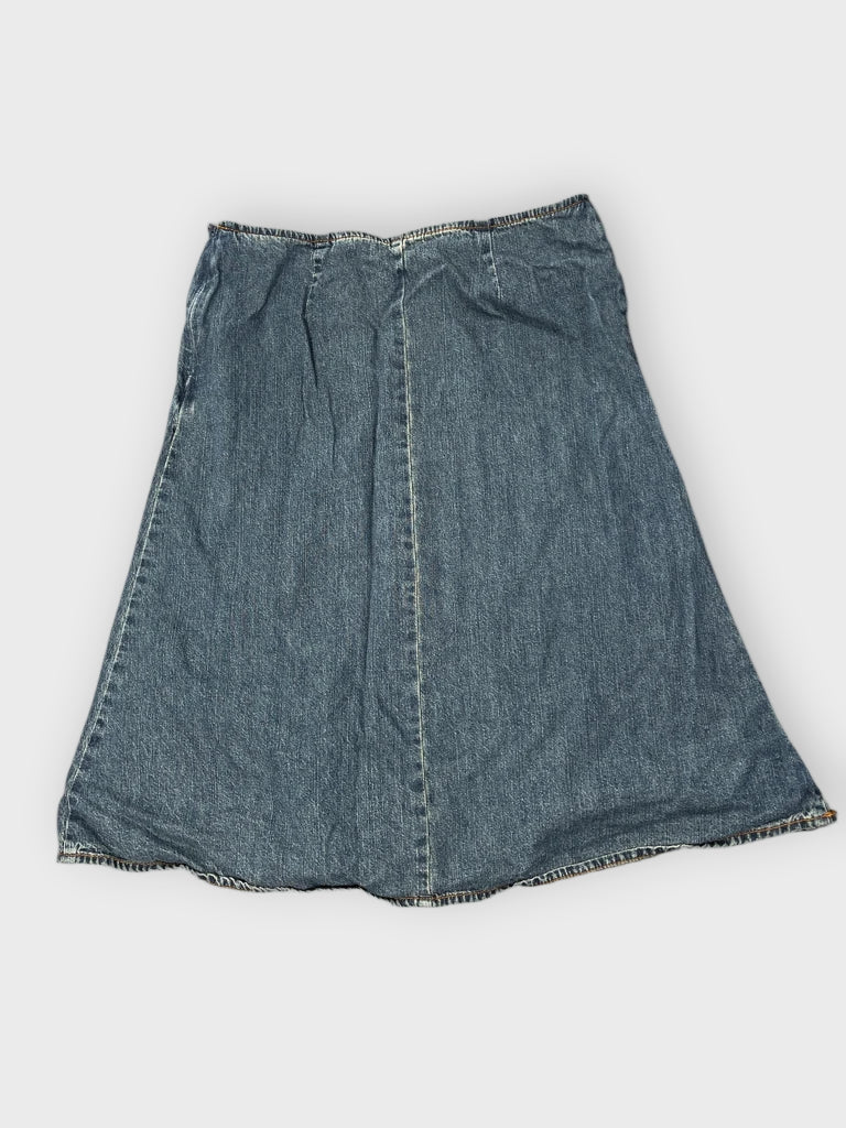 Style & Co Panelled Flare Denim Skirt (S)