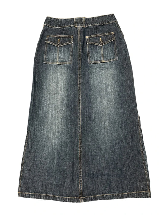 Limited Datoo Dark Wash Pocket Denim Maxi Skirt (XS)