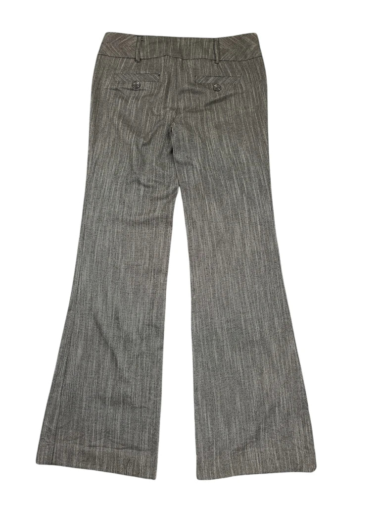 Grey Textured Wide-Leg Suit Pants (M)