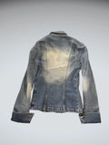 Fitted Blue Denim Zip Jacket Women (S)