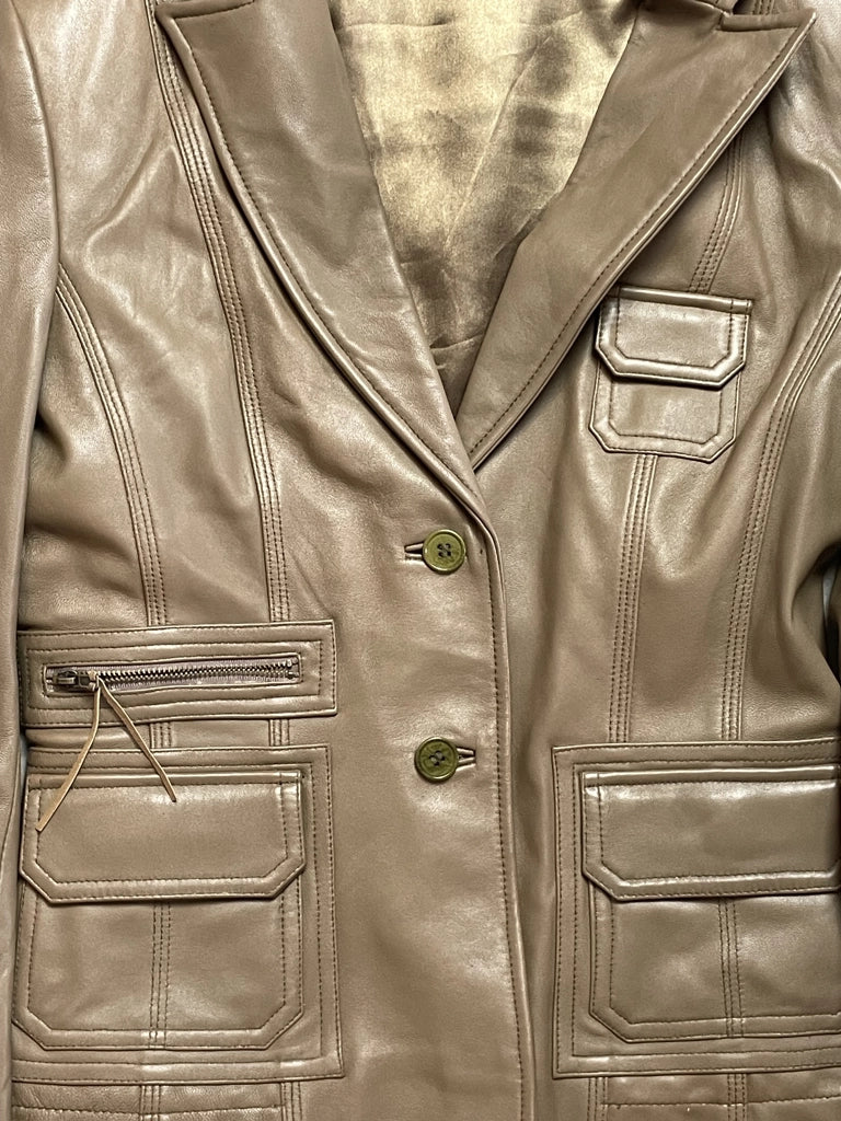Leather Office Jacket