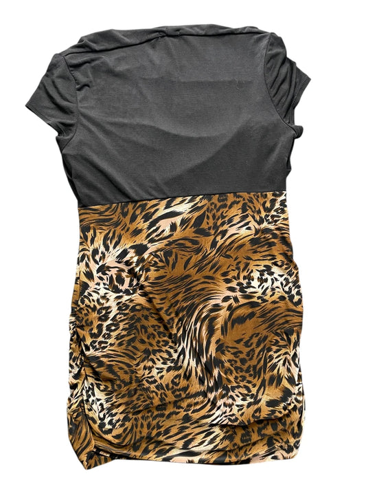 Tiger Print Ruched Top with Shrug (M)