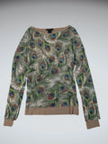 The Limited green peacock feather longsleeve (M)