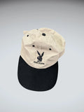 Beige and Black Playboy Cap (ONESIZE)