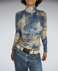 Blue y2k turtle neck