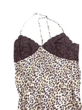 Wild Jaguar Print Vintage Lingerie Top (L)