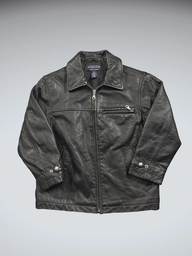 Class Club Black Vintage Leather Jacket (M)