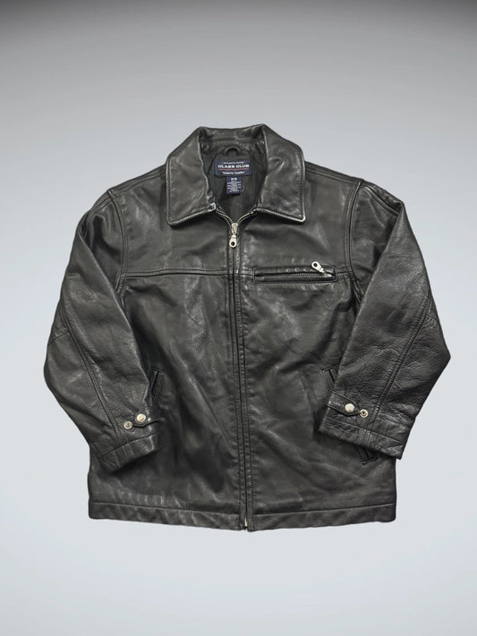Class Club Black Vintage Leather Jacket (M)