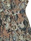 Midnight Paisley Wrap Top (S)